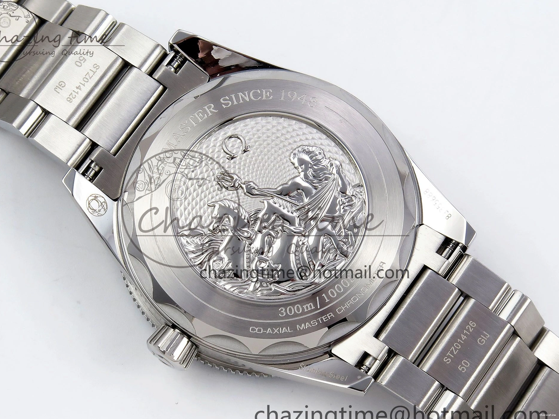 0308 Seamaster 300 Heritage VSF 1:1 Best Edition Blue Dial on SS Bracelet A8912 Super Clone Packable 7716